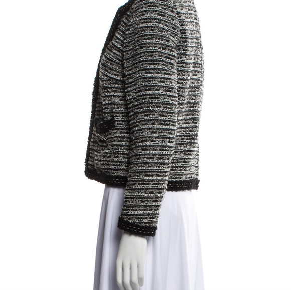 The Kooples Evening tweed jacket (black&white metallic thread) - Picture 8 of 10